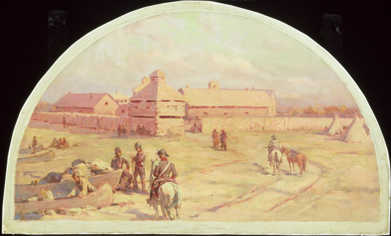 Pierwszy Fort Dearborn autorstwa Lawrence Carmichael Earle