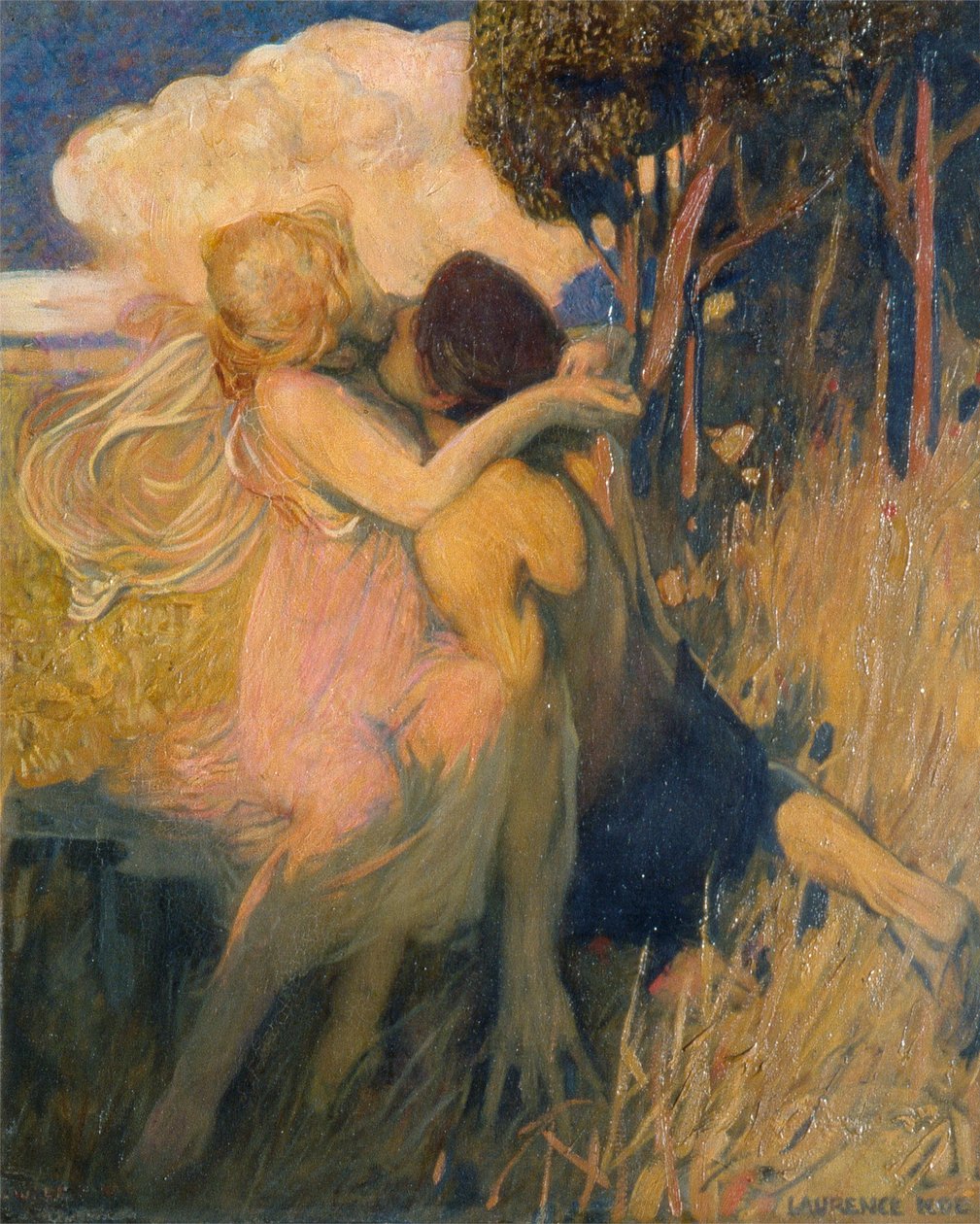 Idylla, ok. 1908-11 (olej na płótnie) autorstwa Lawrence Koe