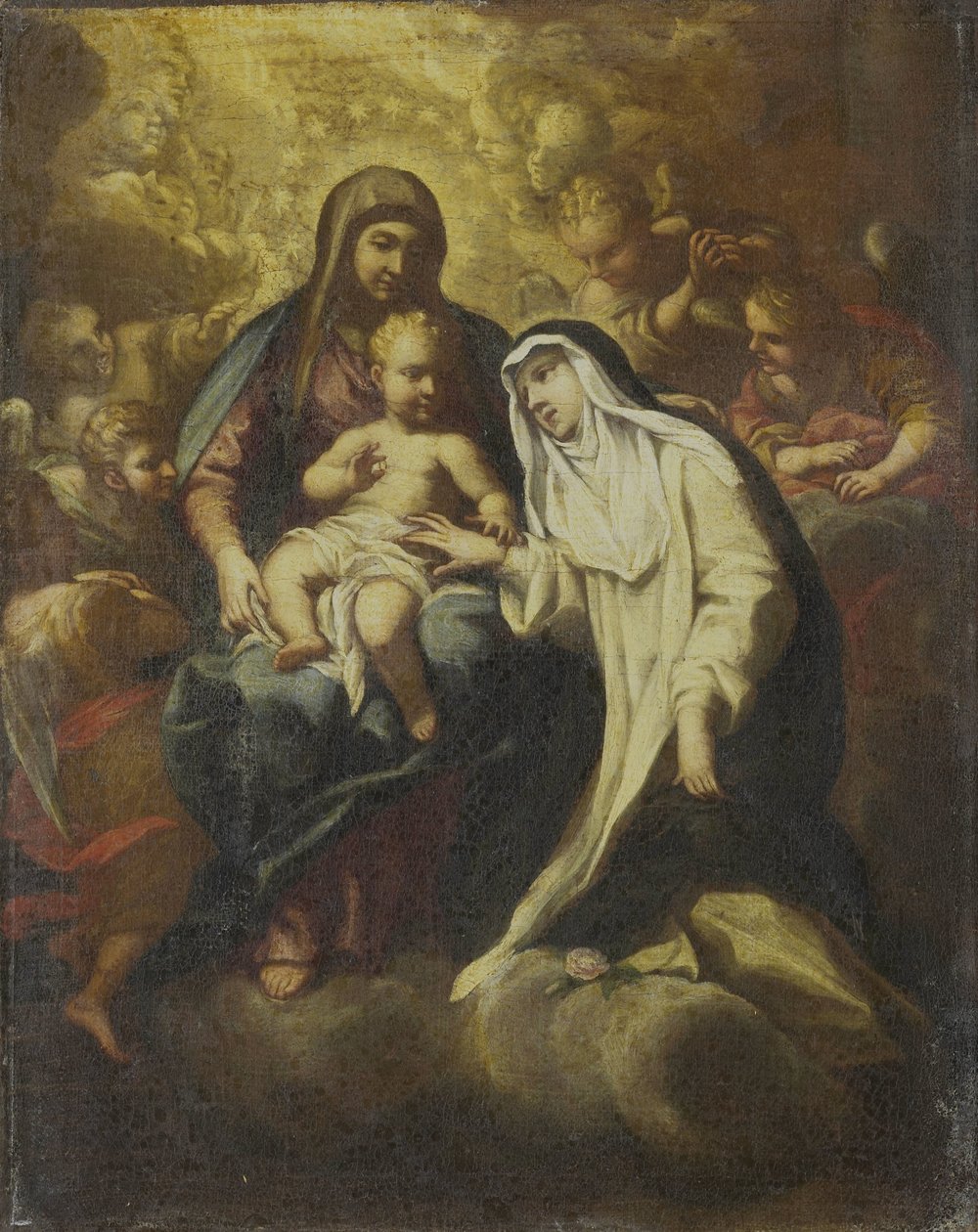 Mistyczne małżeństwo św. Róży z Limy autorstwa Lazzaro Baldi (attributed to)
