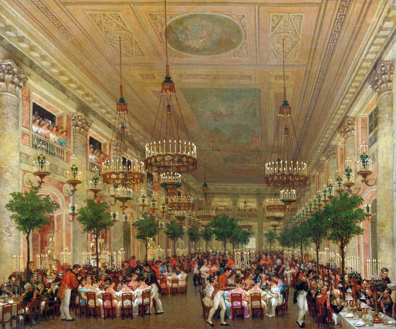 Święto w Tuileries z okazji ślubu Leopolda I (1790-1865) z księżniczką Luizą Orleańską (1812-50) 1832 autorstwa Le Baron Attalin