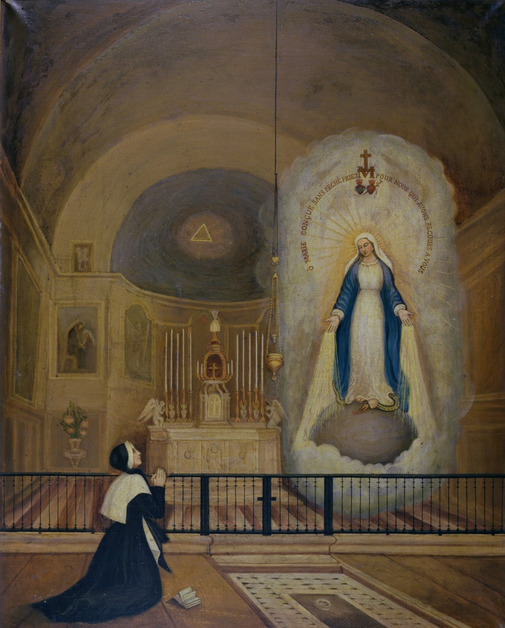 Objawienie Matki Bożej św Katarzynie Laboure (1806-76) 31 lipca 1830, 1835 autorstwa Le Cerf