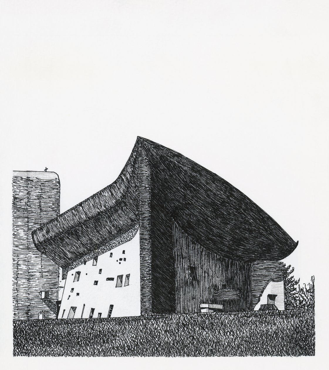 Kaplica Notre Dame du Haut w Ronchamp autorstwa Le Corbusier (1887 1965)