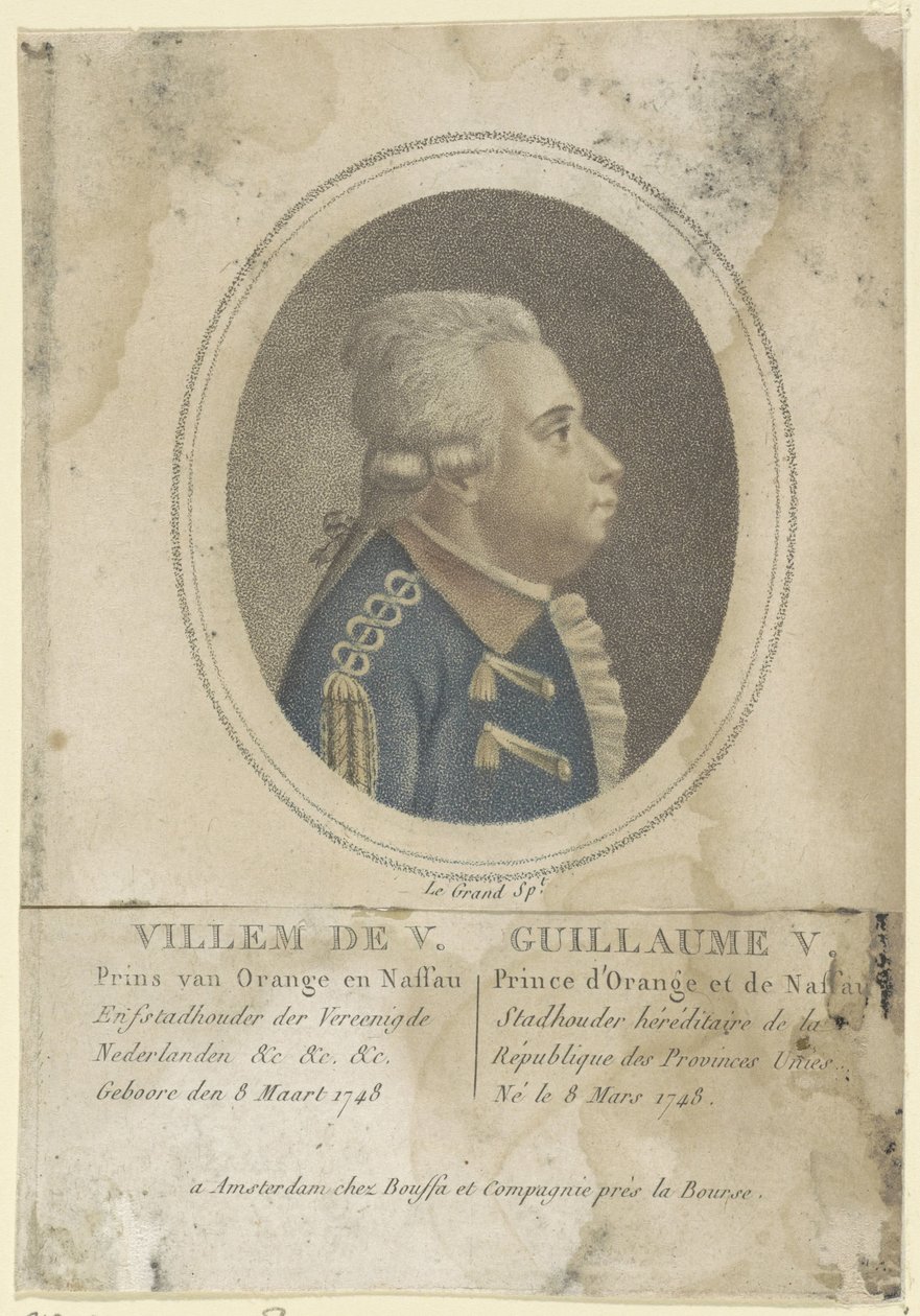 Portret Wilhelma V, księcia Orange-Nassau autorstwa Le Grand