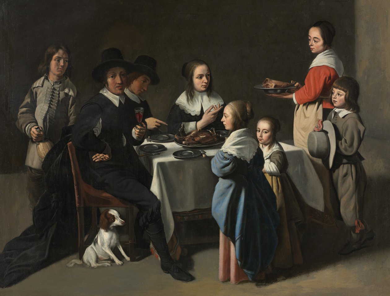 Posiłek rodzinny, ok. 1645-55 autorstwa Le Nain Brothers