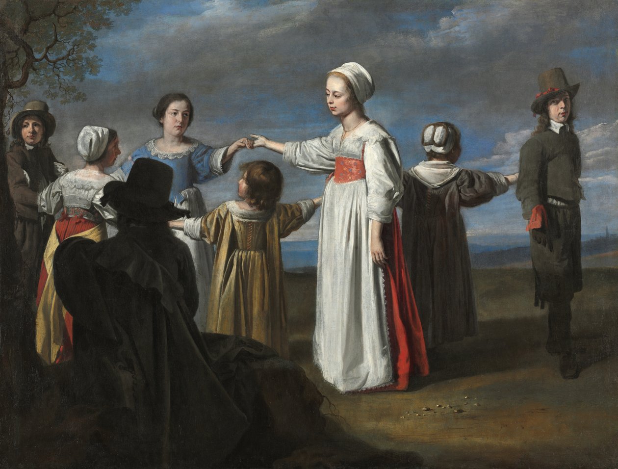 Krąg z Le Nain - Tańczące dzieci, ok. 1650 r. autorstwa Le Nain Brothers