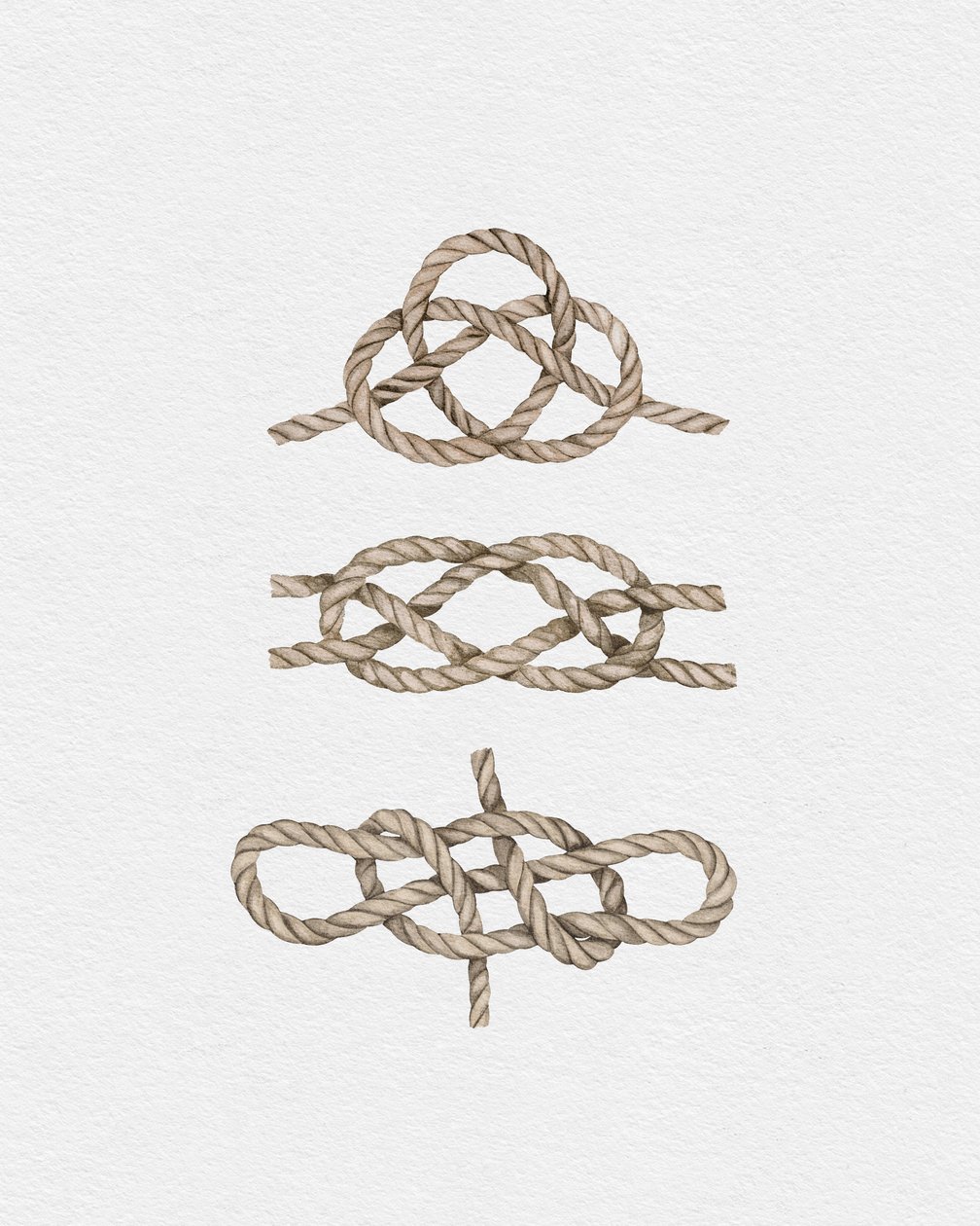 Sailor Knots, ok. 2019 (media mieszane) autorstwa Leah Straatsma