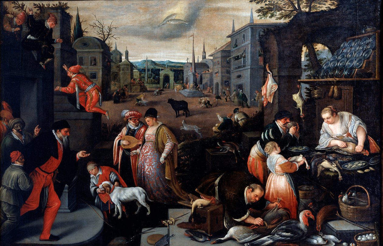 Luty z cyklu Pory roku, koniec XVI lub początek XVII wieku autorstwa Leandro Bassano