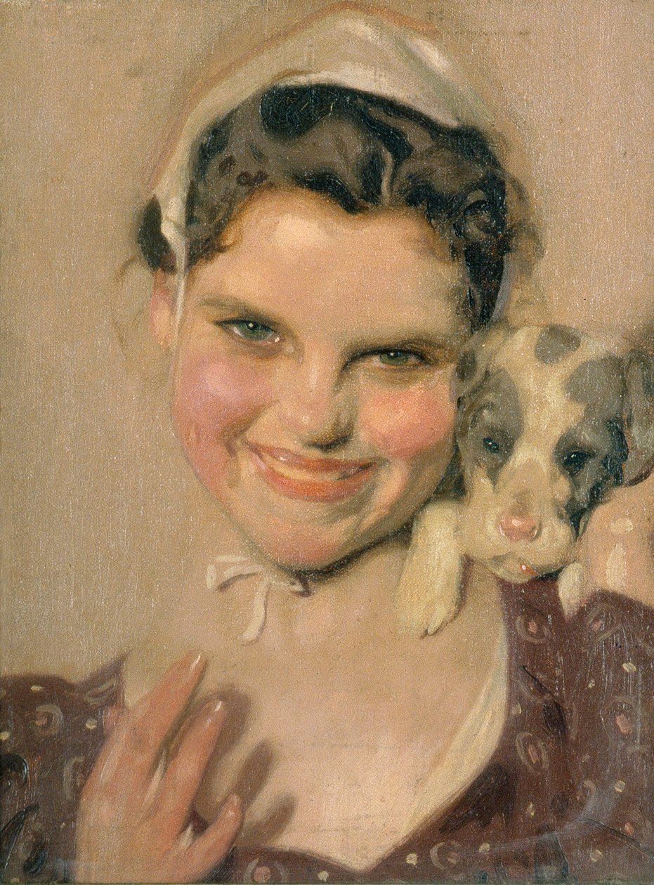 Studium do filmu "Jego pierwsze wykroczenie", ok. 1900 (olej na płótnie) autorstwa Leandro Ramon Garrido