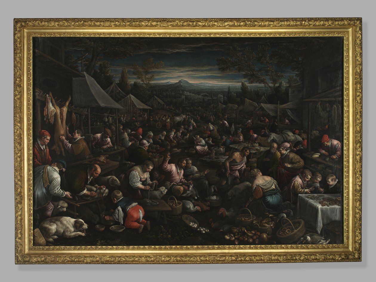 Mały Rynek, ok. 1580-82 autorstwa Leandro da Ponte Bassano