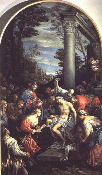 Wskrzeszenie Łazarza autorstwa Leandro da Ponte Bassano