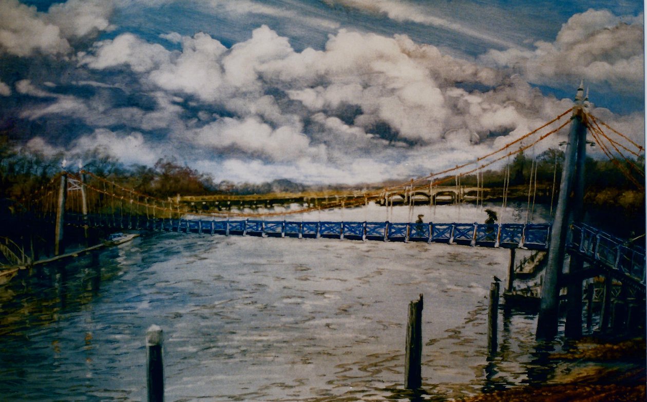 Zamek Teddington, 2006 (olej na papierze) autorstwa Lee Campbell