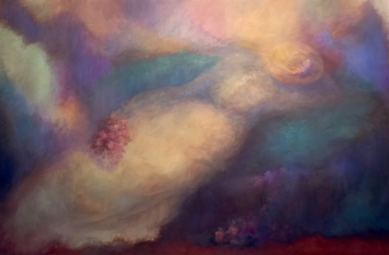 Lawendowe cienie, 2025 (olej na płótnie) autorstwa Lee Campbell