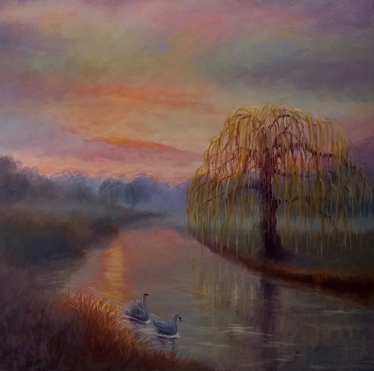 Misty Dawn, Bushy Park, 2024 r. autorstwa Lee Campbell