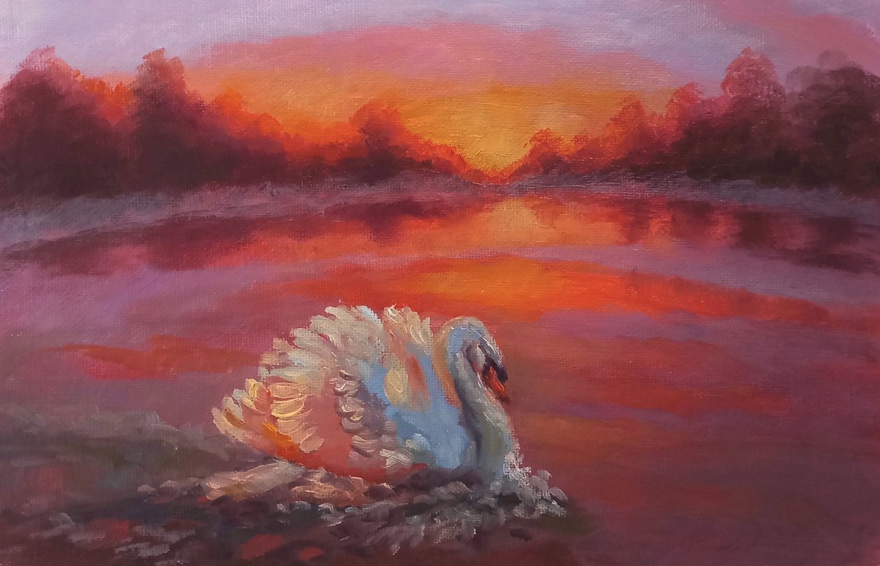 Naprzód, Swan Swimming, 2024 r. autorstwa Lee Campbell