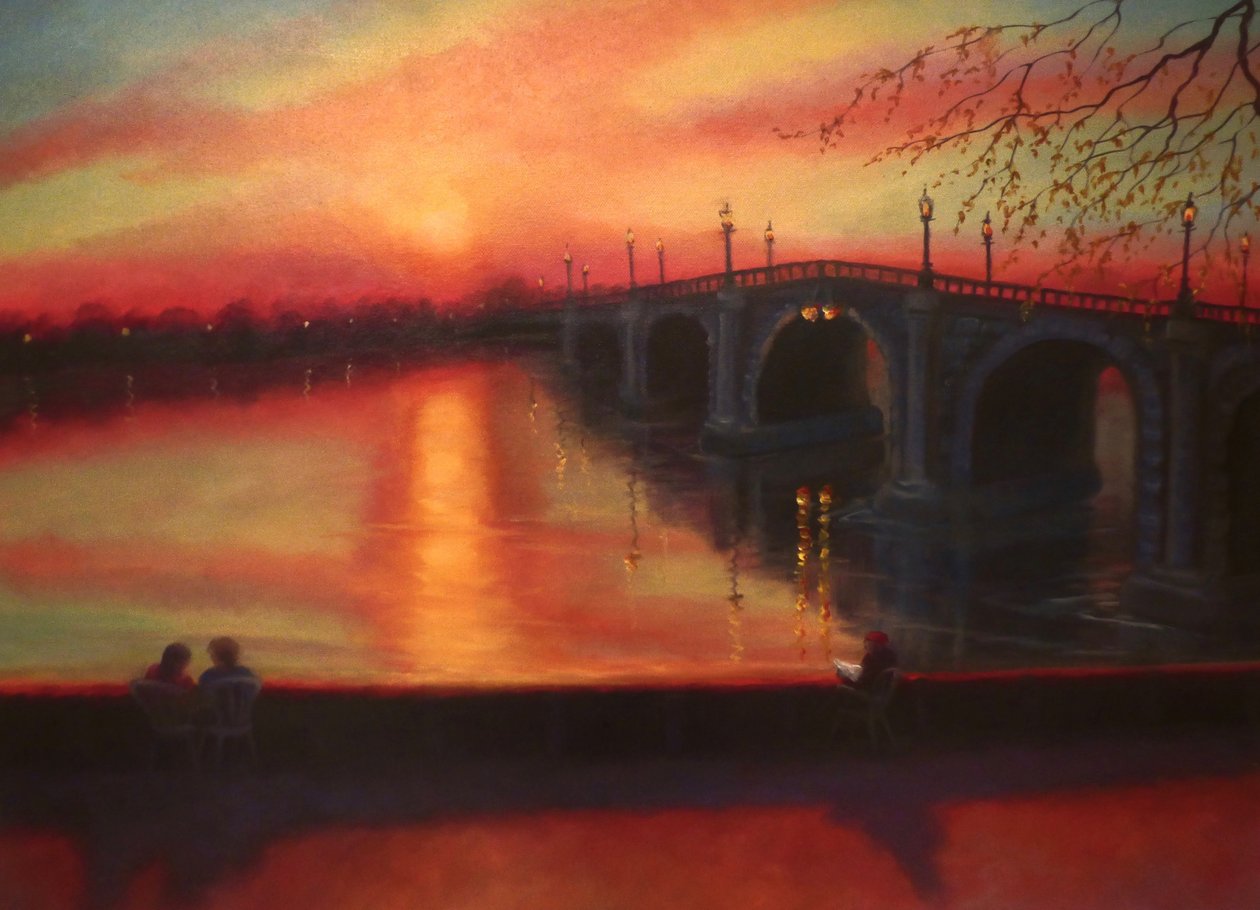 Stoliki pływowe Richmond Bridge Sunset, 2022 autorstwa Lee Campbell