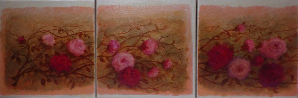 Victorian Roses, 2024 (olej na płótnie) autorstwa Lee Campbell