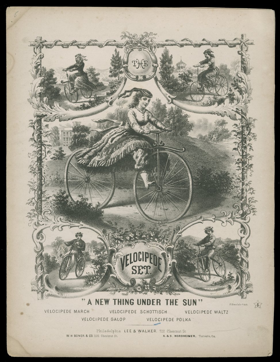 Zestaw welocypedu, ok. 1770-1959 (druk) autorstwa Lee & Walker