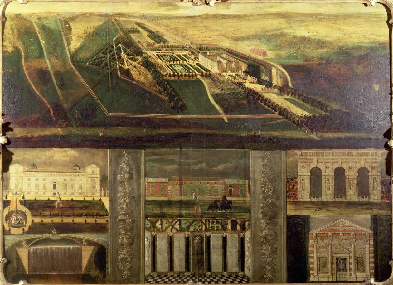 Topograficzny widok Wilton House autorstwa Leendert or Leonard Knijff