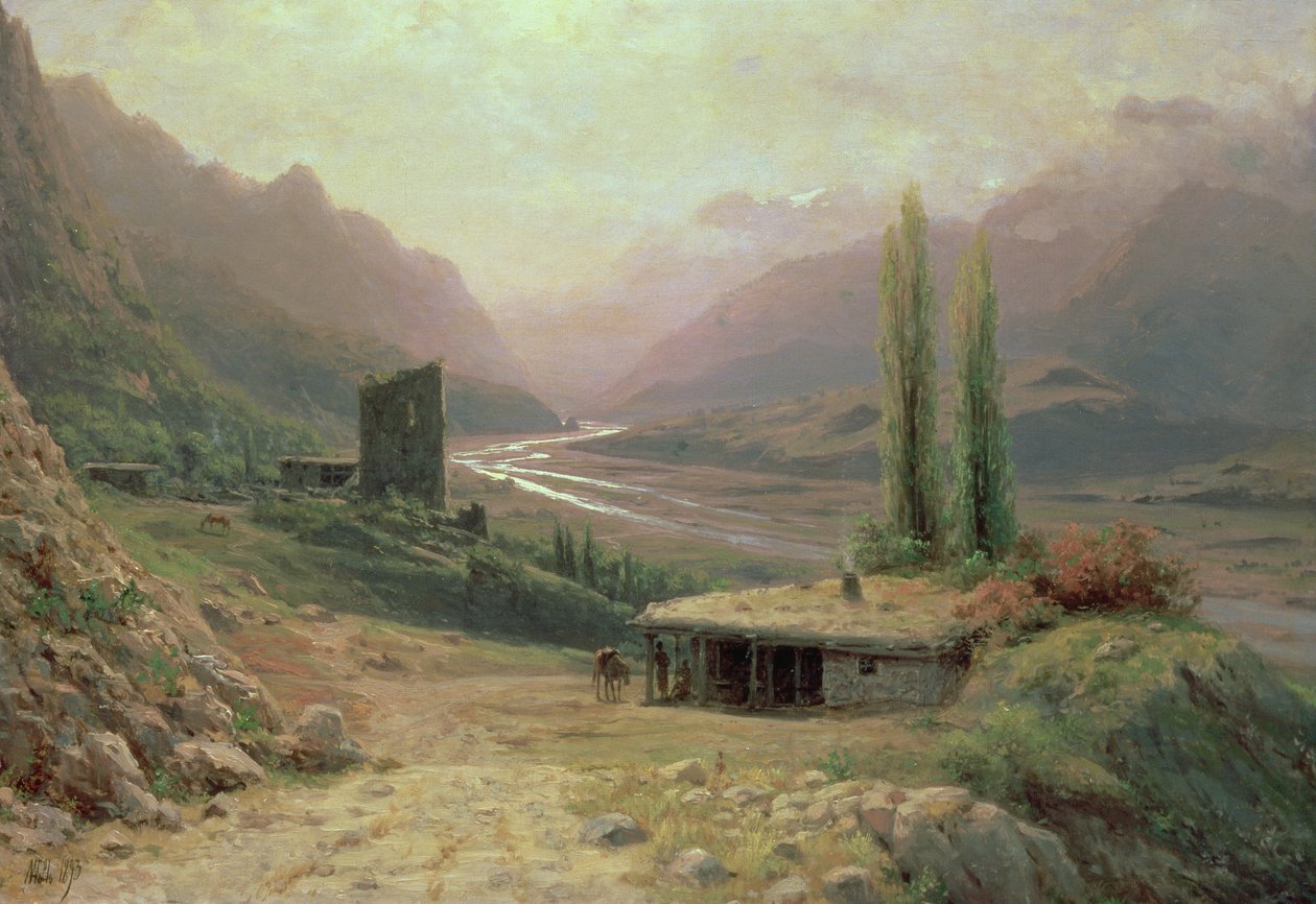 Kaukaski Kanion, 1893 autorstwa Lef Feliksovich Lagorio