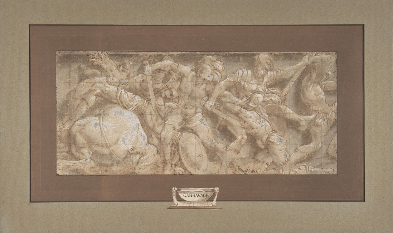Scena bitwy, 1511-87. autorstwa Lelio Orsi
