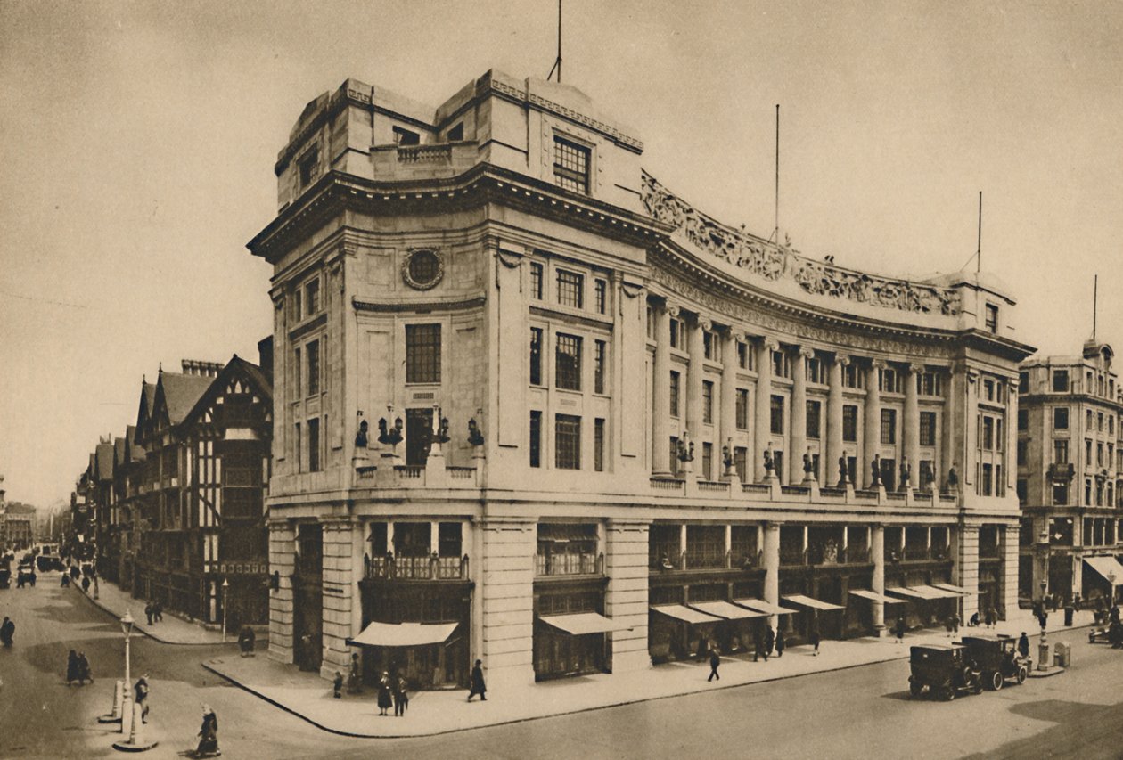 East India House, Libertys Individualized Frontage na New Regent Street, c1935. autorstwa Lemere
