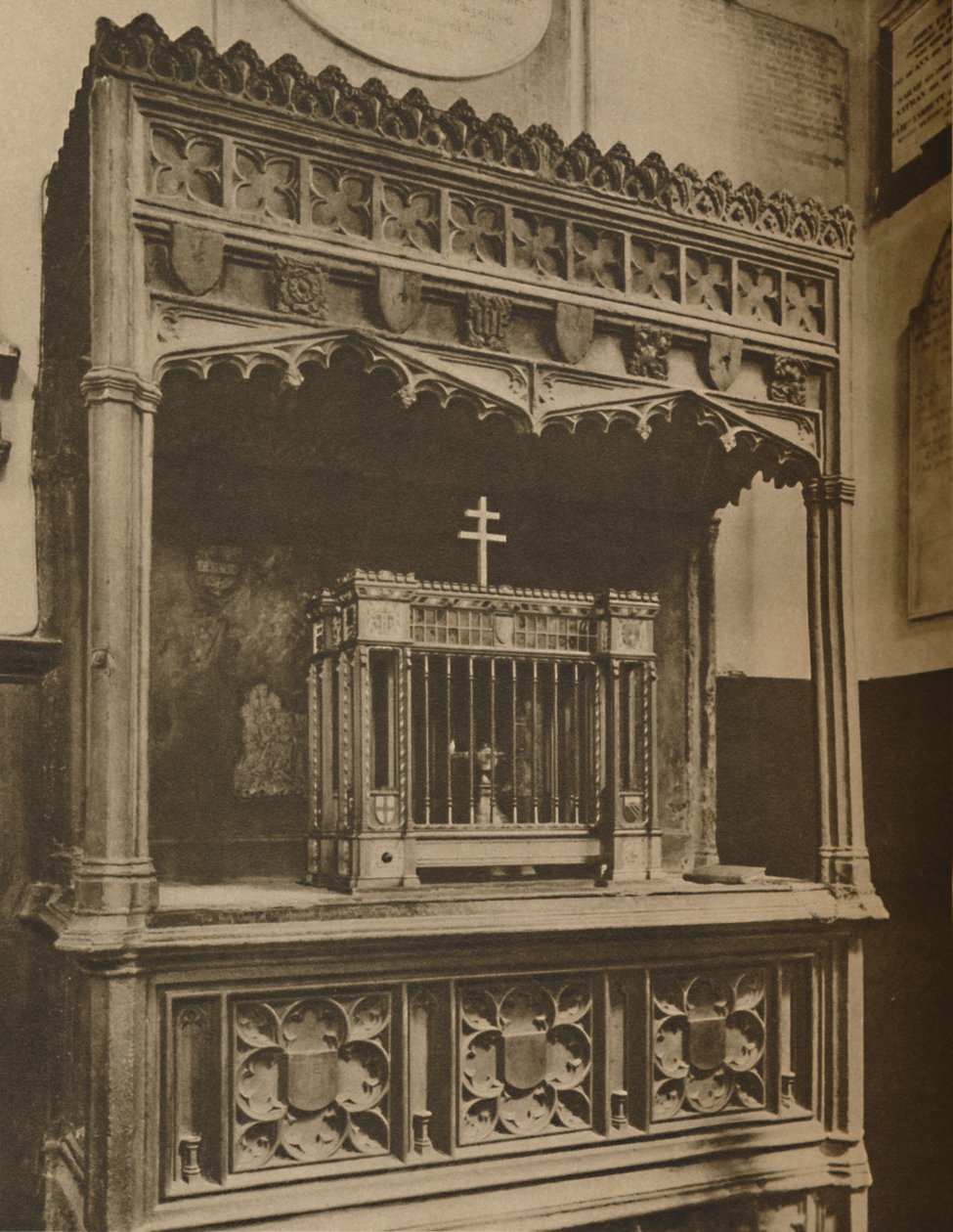 Wiecznie płonąca lampa konserwacji Toc H w Allhallows, Barking, c1935. autorstwa Lemere