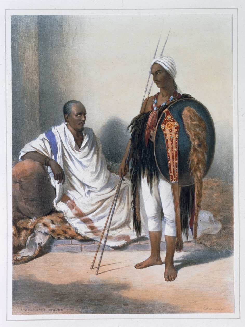 Abisyński kapłan i wojownik, 1848 autorstwa Lemoine