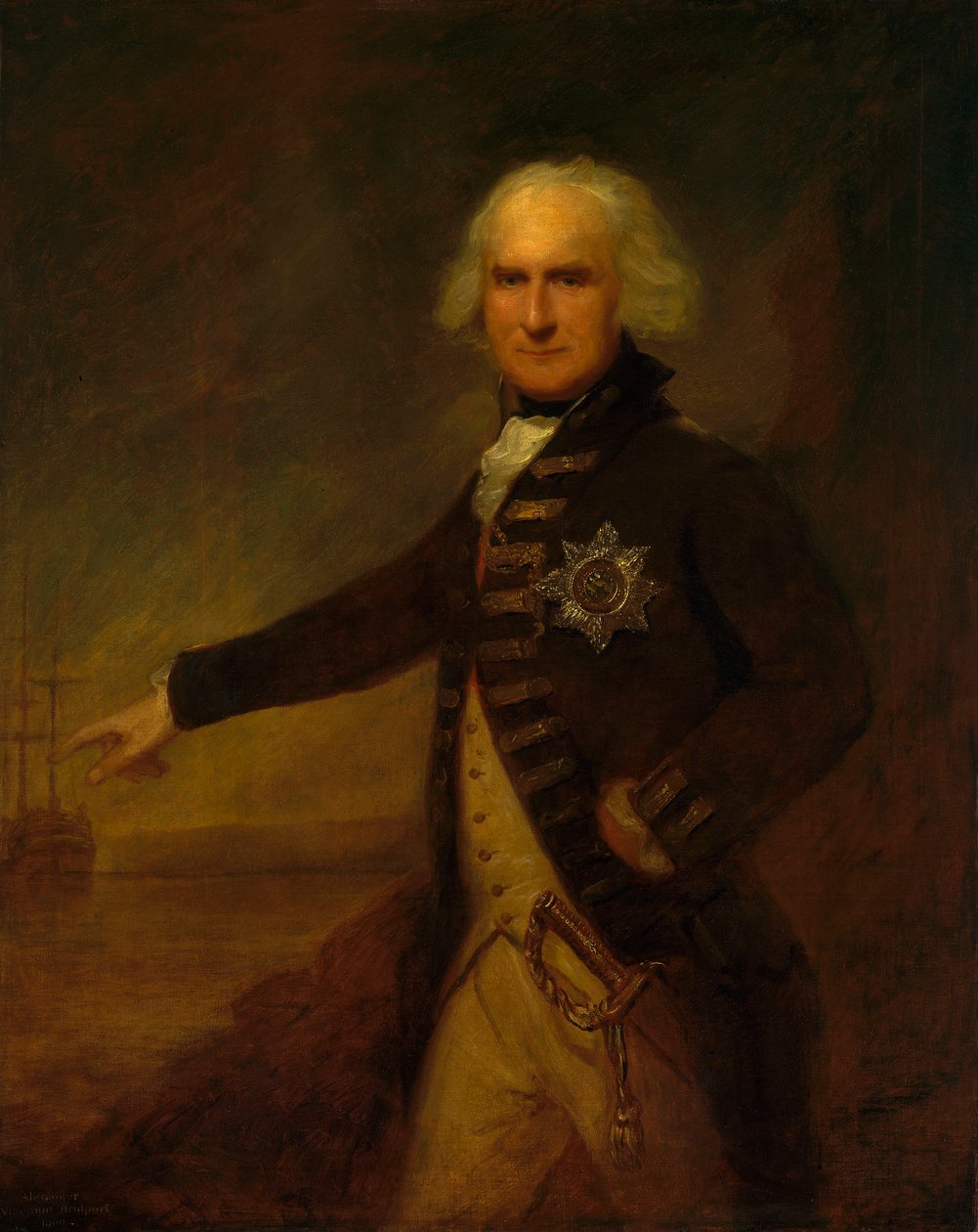 Admirał Alexander Hood autorstwa Lemuel Francis Abbott
