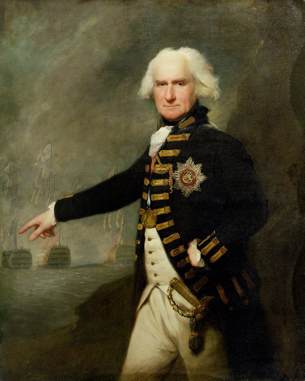 Admirał Lord Bridport (1727-1814) c.1795 (olej na płótnie) autorstwa Lemuel Francis Abbott