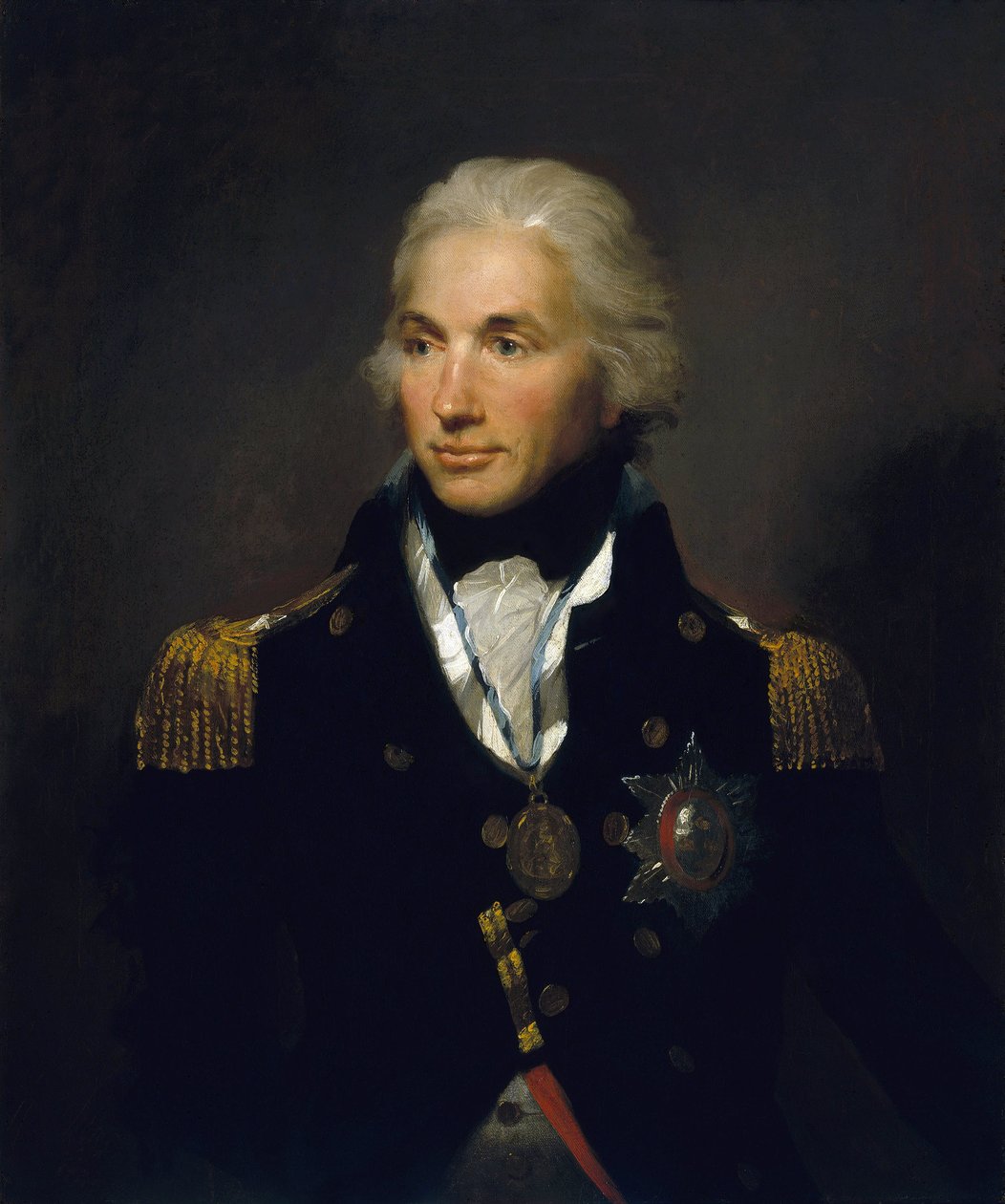Portret wiceadmirała Horatio Nelsona (1758-1805), pierwszego wicehrabiego Nelsona. Olej na płótnie autorstwa Lemuel Francis Abbott