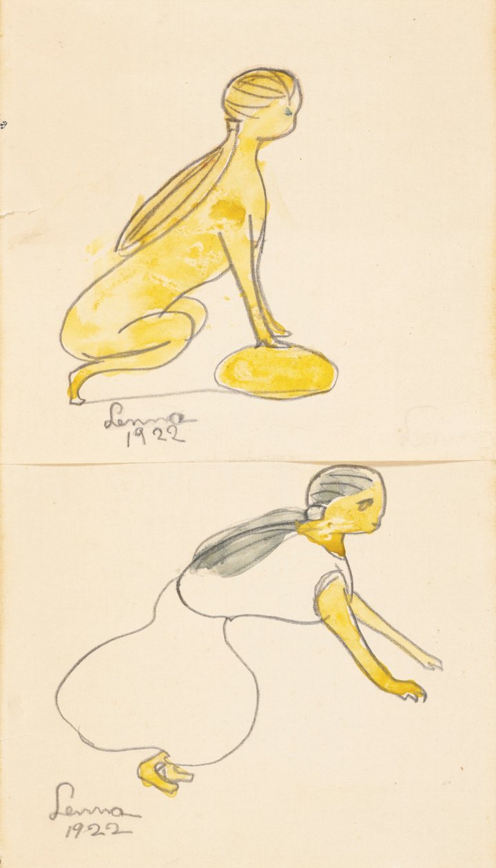 Dwie postacie – Sfinks autorstwa Lenna Glackens
