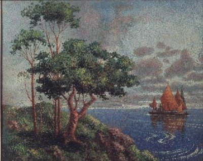 Łodzie żaglowe, 1887 autorstwa Leo Gausson