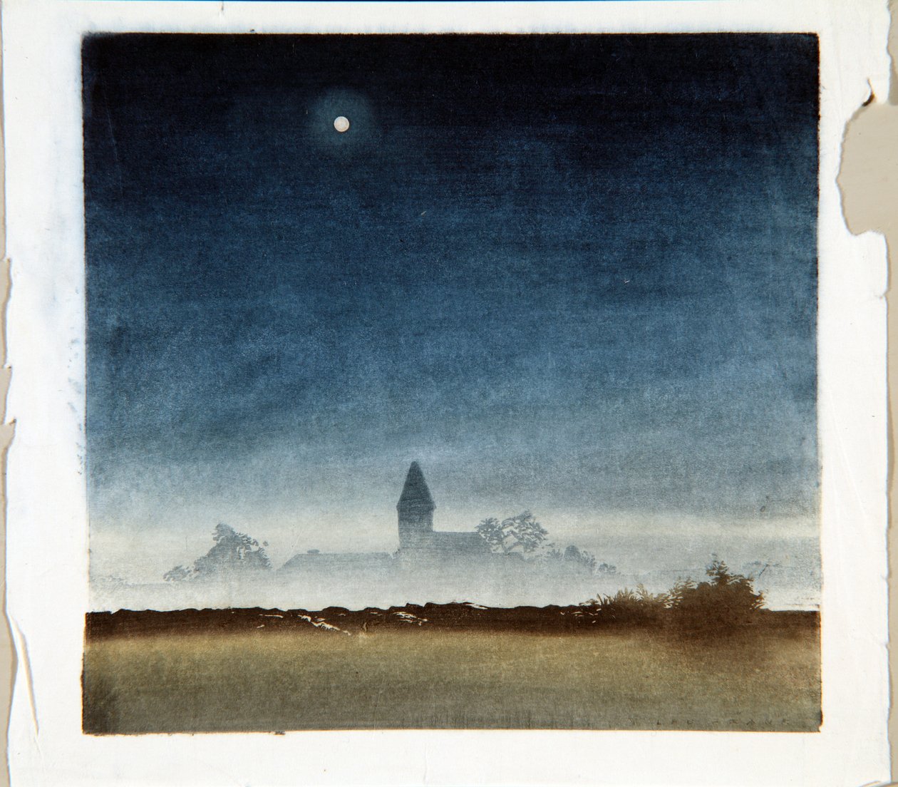 Pejzaż księżycowy, ok. 1920 (drzew) autorstwa Leo Frank