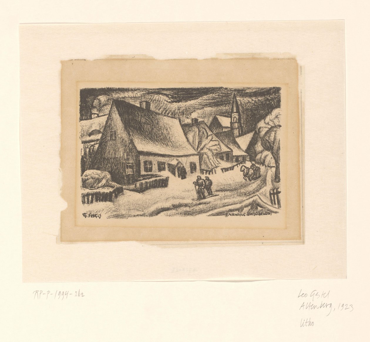 Altenberg (Ertsgebergte) (oryginalny tytuł na obiekcie) autorstwa Leo Gestel (signed by artist)