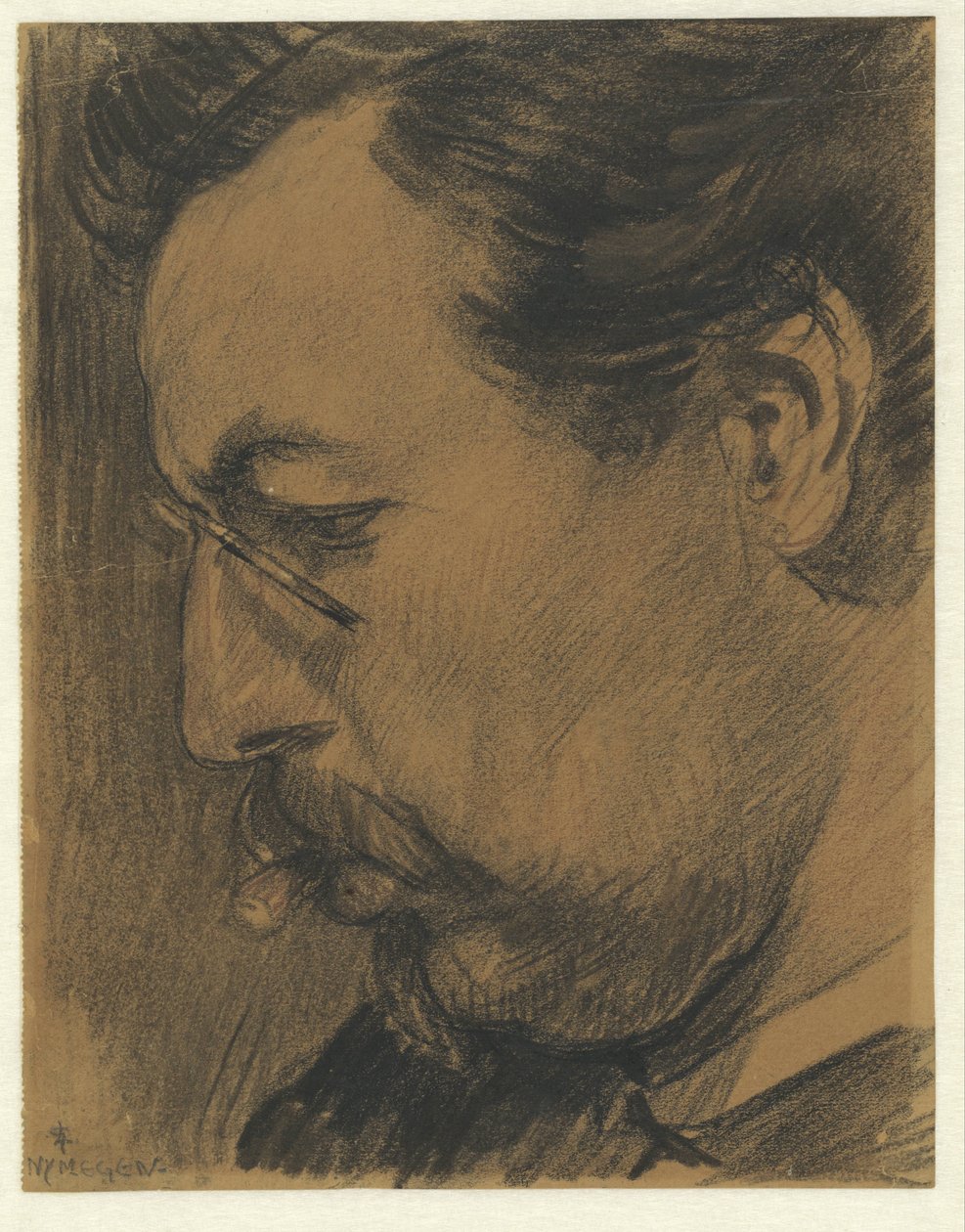 Portret Leenderta Adriaana Schilta autorstwa Leo Gestel (signed by artist)