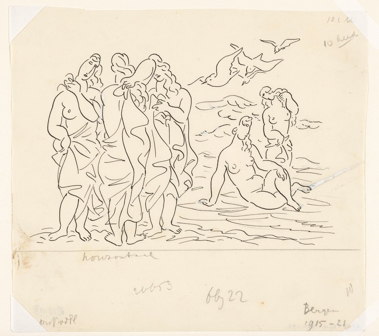 Kąpiących się (szkic) autorstwa Leo Gestel