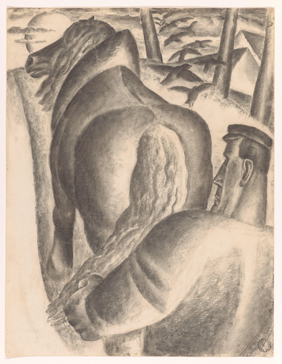 Rolnik z pługiem autorstwa Leo Gestel