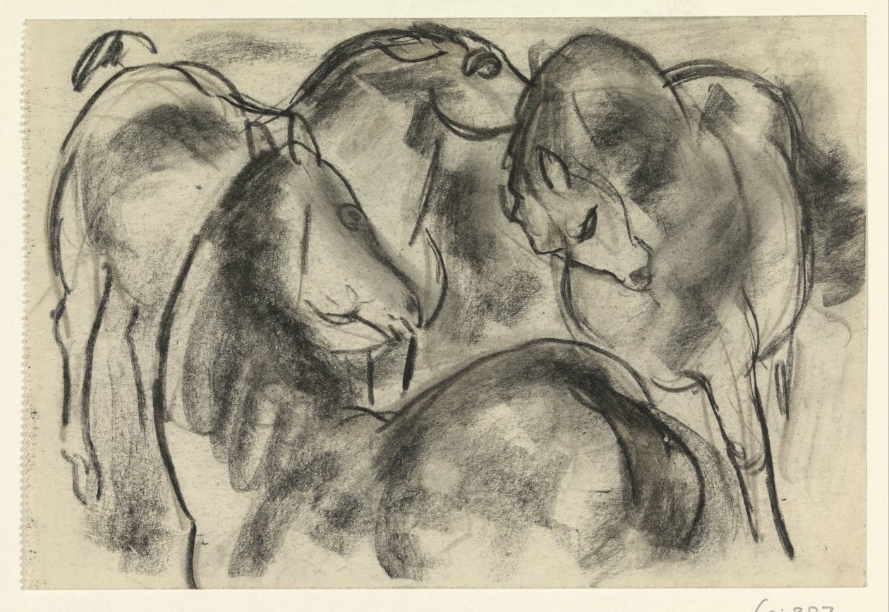 Trzy konie autorstwa Leo Gestel