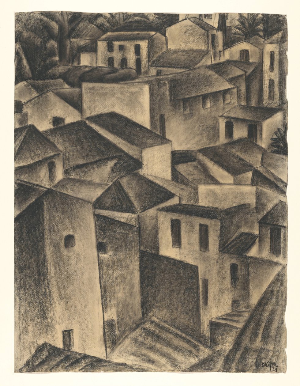 Twarz we włoskiej wiosce autorstwa Leo Gestel