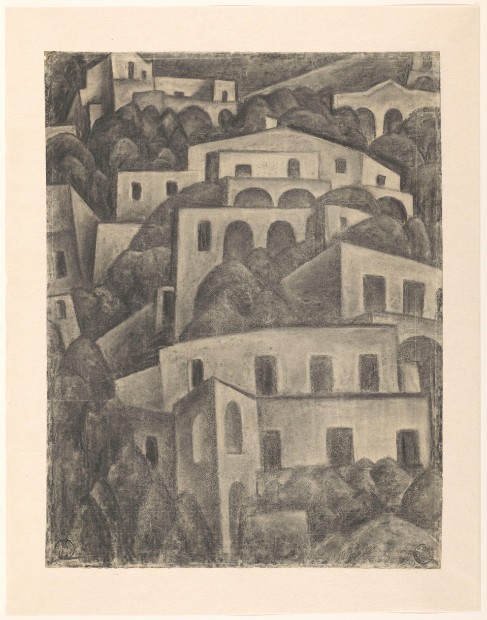 Widok na Positano autorstwa Leo Gestel