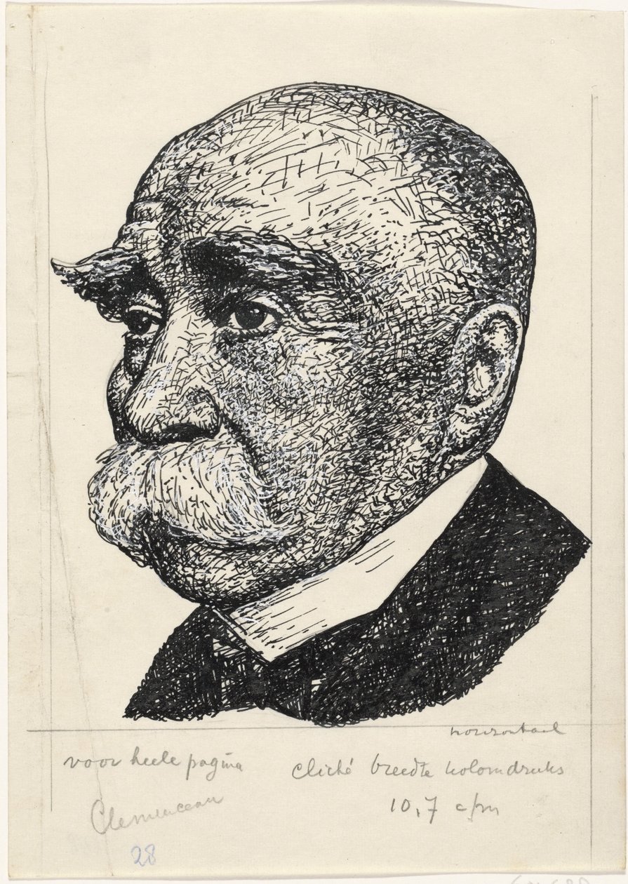 Portret van George-Eugene-Benjamin Clemenceau autorstwa Leo Gestel