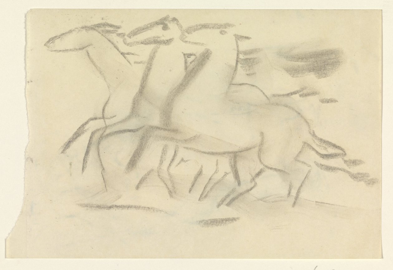 Biegnące konie autorstwa Leo Gestel