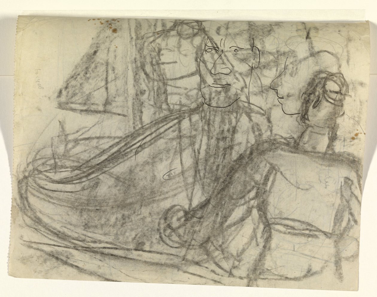 Statek i figurki autorstwa Leo Gestel