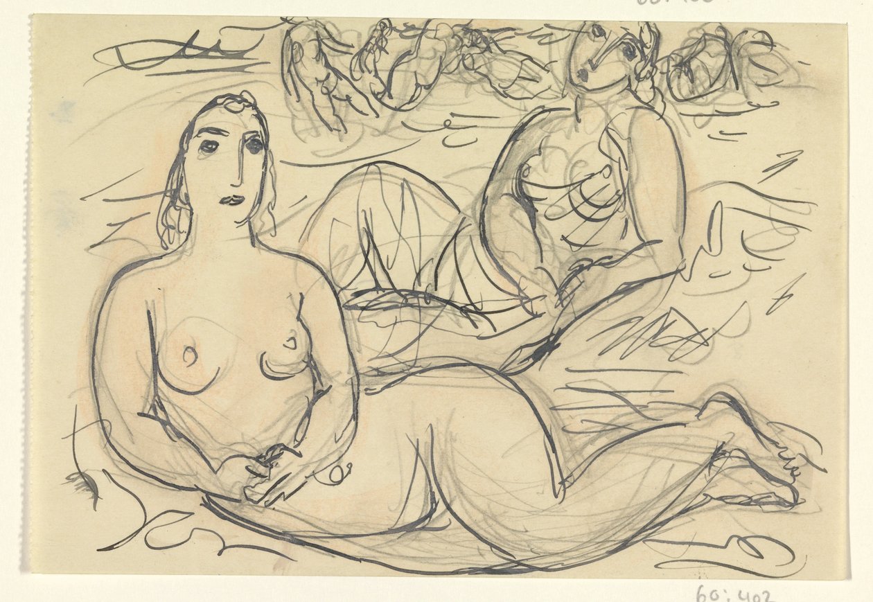 Dwie nagie kobiety w wodzie autorstwa Leo Gestel