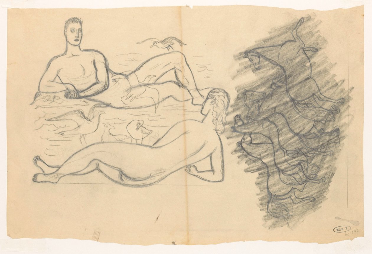 Pięć koni autorstwa Leo Gestel