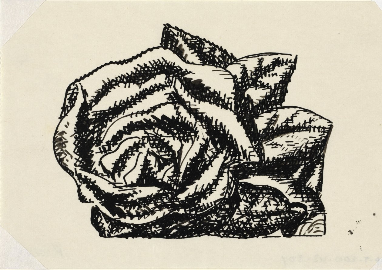 Bez tytułu (róża) Winieta do biografii Gestel autorstwa prof. W. van der Pluym autorstwa Leo Gestel