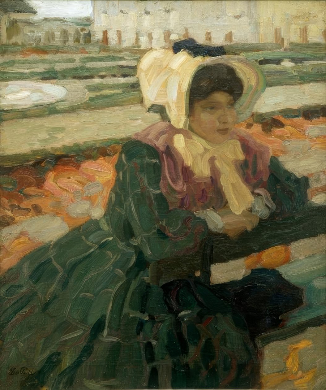 Zielona sukienka autorstwa Leo Putz