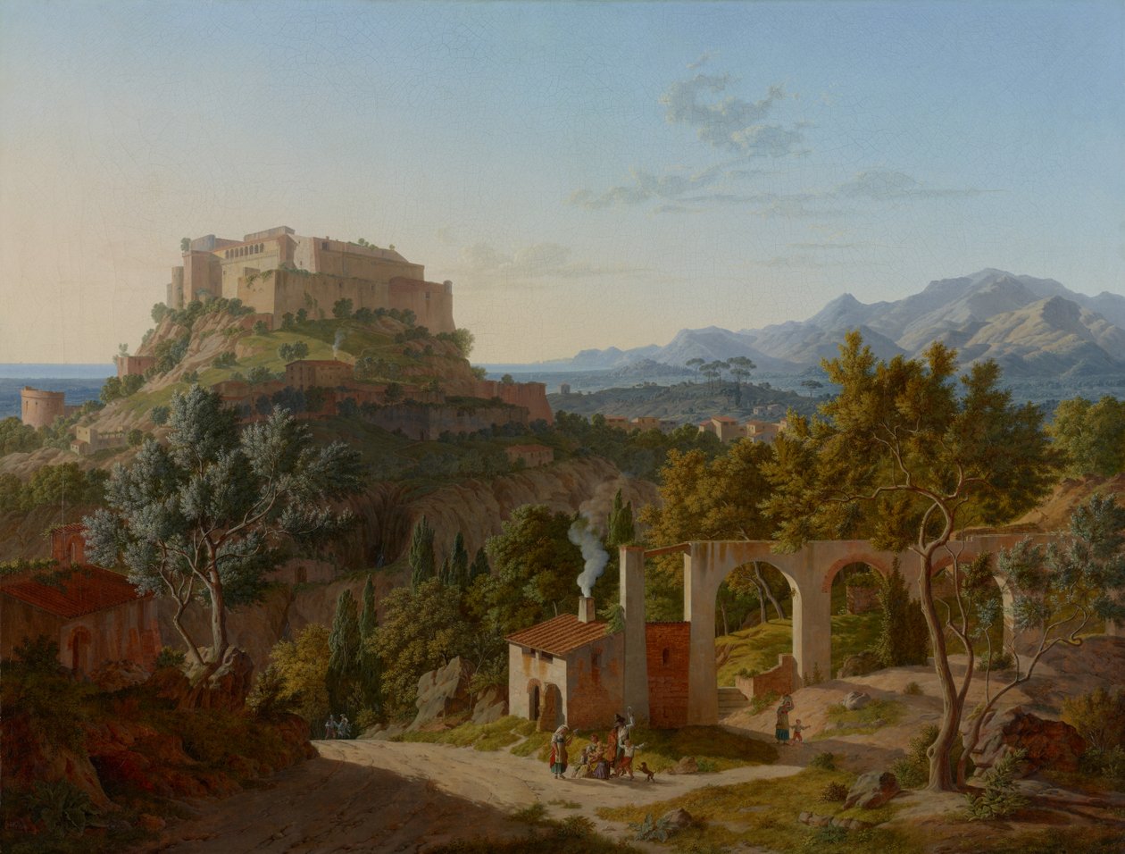 Krajobraz z zamkiem Massa di Carrara autorstwa Leo von Klenze