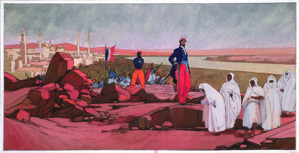 Louis Faidherbe (1818-1889) zastaje Medinę (Mali) wolną, ok. 1910-20 r. autorstwa Georges de Feure