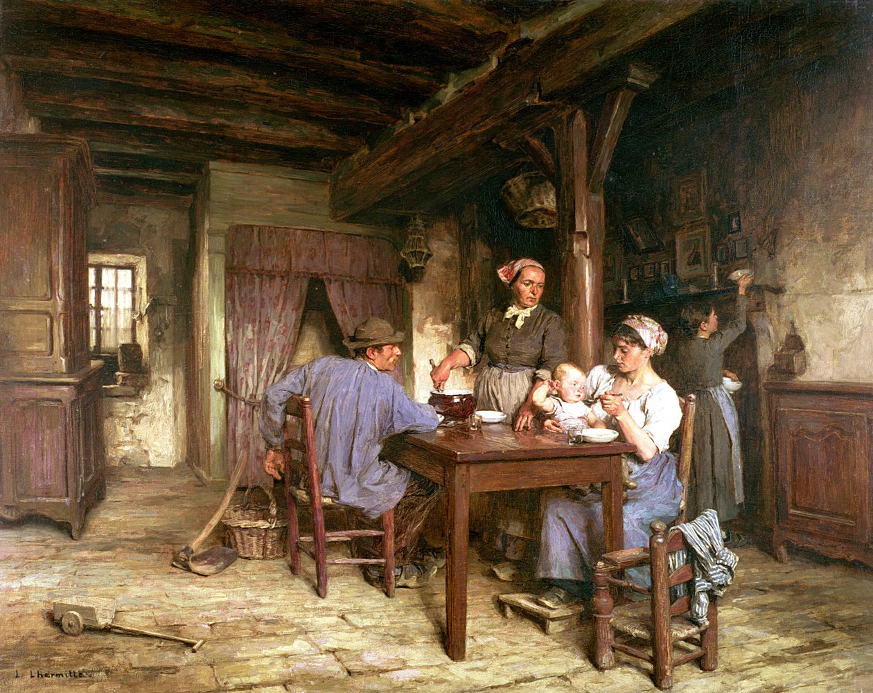 Posiłek południowy (szczegóły patrz 100400) autorstwa Leon Augustin Lhermitte